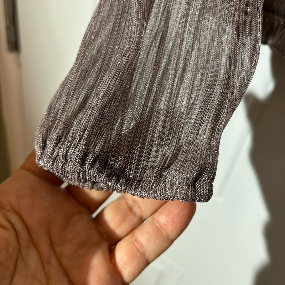Joie Metallic Pullover Blouse, Size Medium - Picture 7 of 13